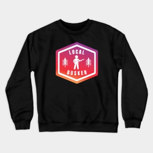 Local Busker Guitarist Silhouette Gradient Crewneck Sweatshirt